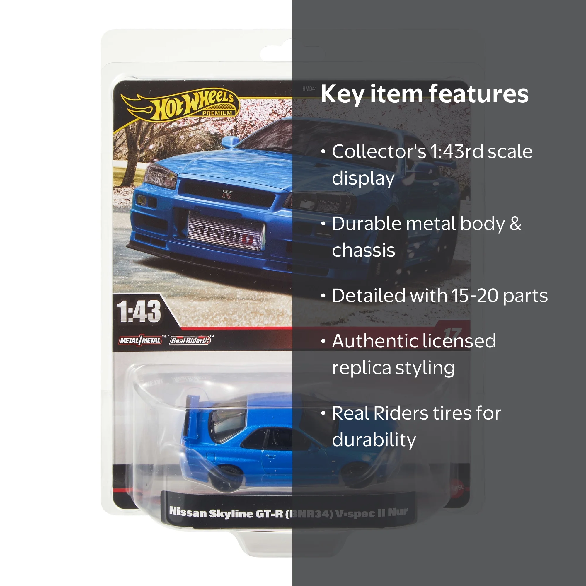 Hot Wheels, Collectible Car, Multicolor, 1:43 Scale Premium