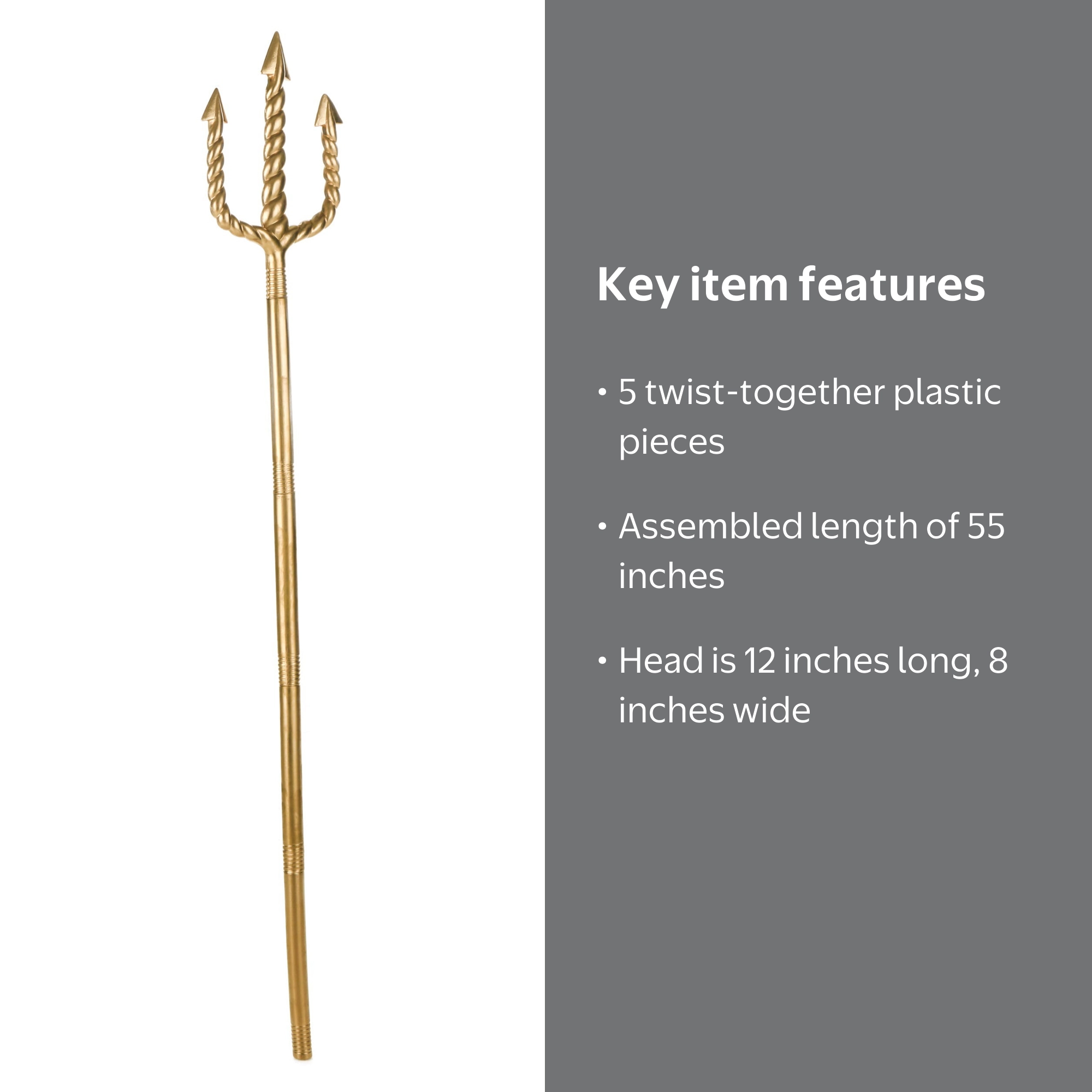 Walmart Exclusive Golden Trident - Neptune Inspired Toy Spear Walmart Exclusive Golden Trident - Neptune Inspired Toy Spear