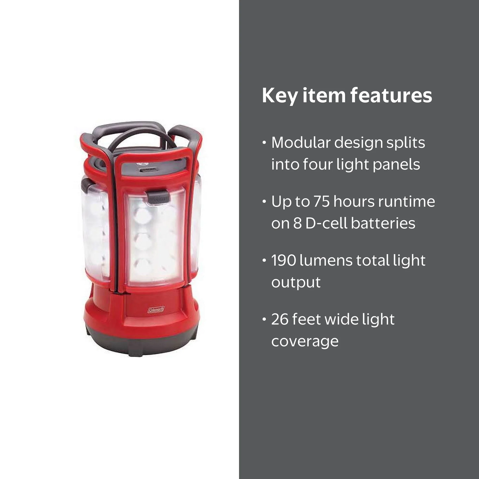 Coleman 190 Lumen Rechargable Quad LED Lantern - Walmart.com