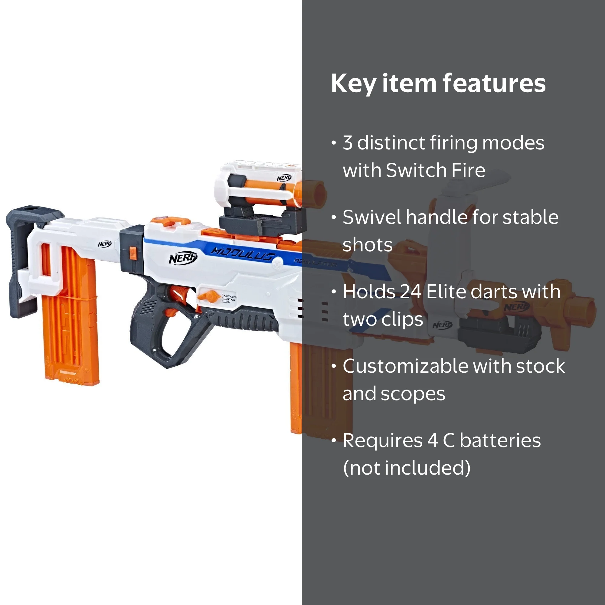 Nerf Modulus Regulator - Automatic Elite Dart Blaster - Walmart.com