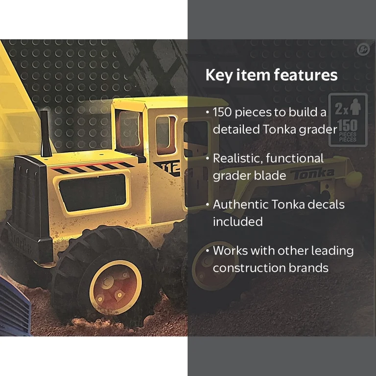 Tonka Tough Grader Construction Set 150 Pieces - Walmart.com