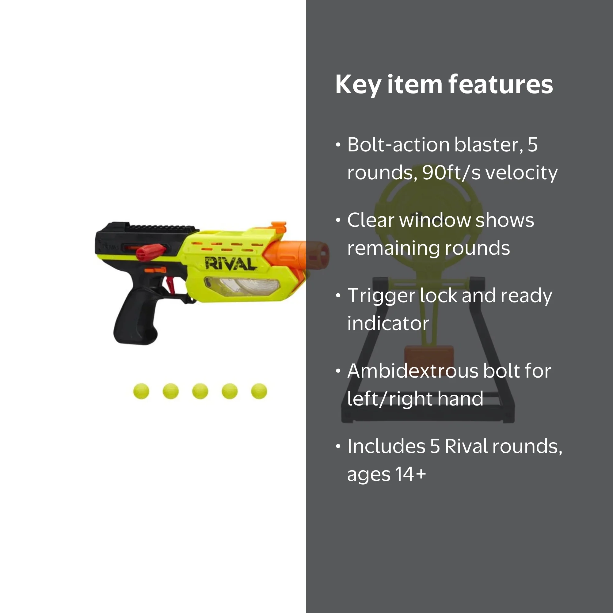 Nerf Rival Mercury XIX 500 Edge Series Ball Dart Blaster with