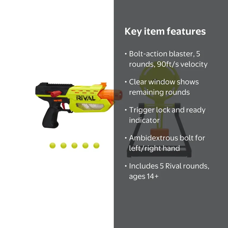 Nerf Rival Mercury XIX 500 Edge Series Ball Dart Blaster with