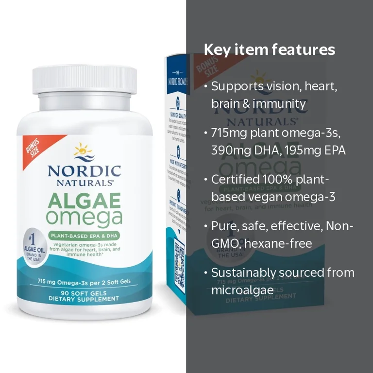 NORDIC UNION CD 3枚セット Nordic Naturals, Algae Omega Softgels, 715 Mg, 90 Ct - Walmart.com