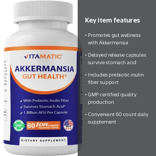 Vitamatic Akkermansia Muciniphila 60 DR Capsules, Made with