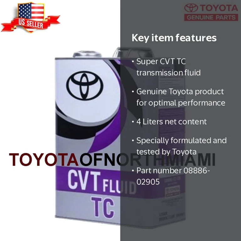 Genuine Toyota Super CVT TC Transmission Fluid 4 Liters 08886