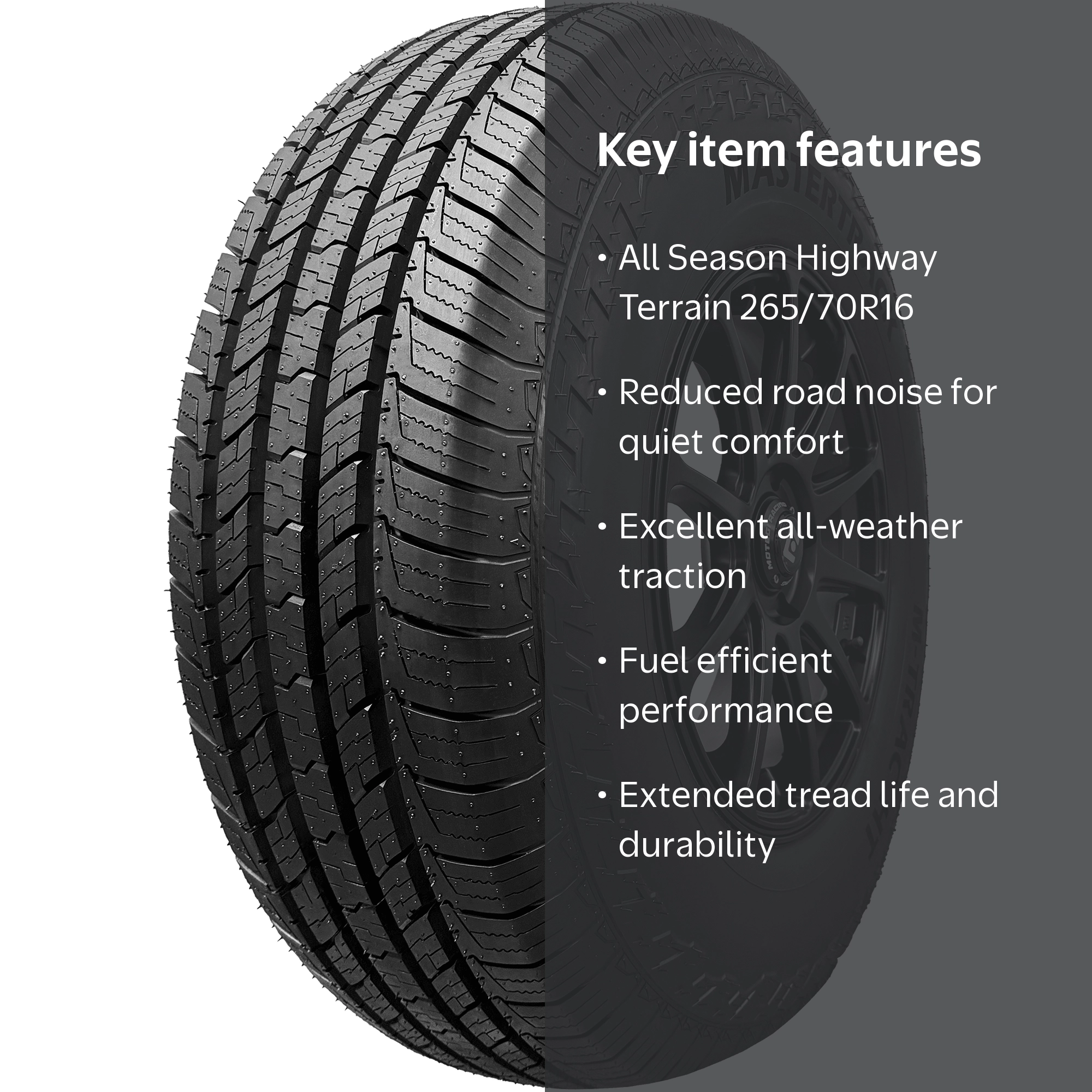 Free Shipping! Mastertrack All Season SUV Tire 265/70R16 112T