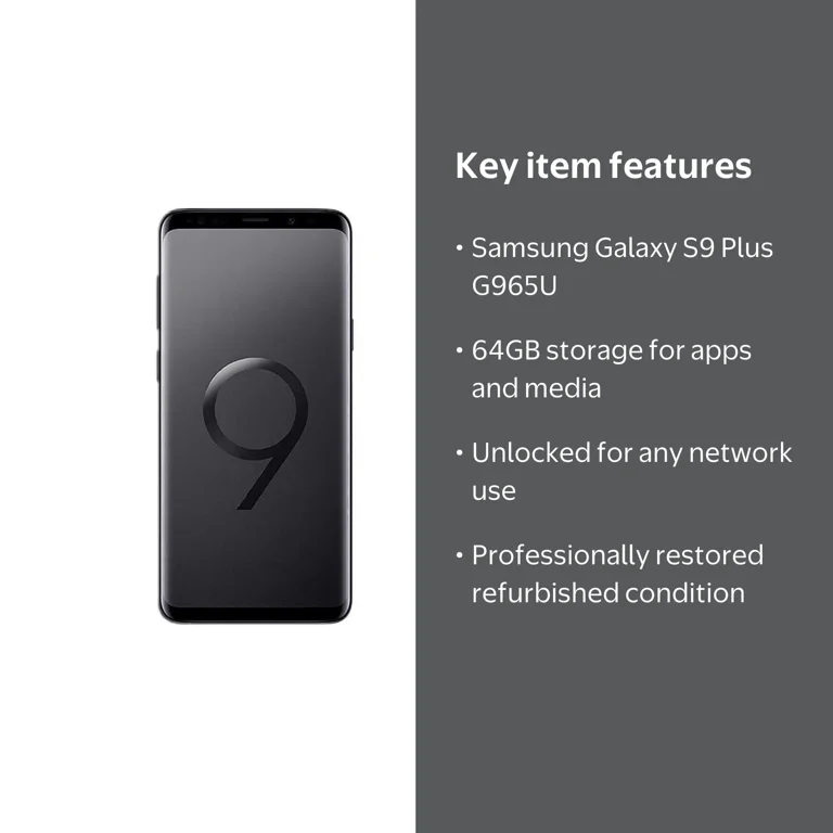 スマートフォン本体 SAMSUNG - DOCOMO galaxy s9 plus Titanium Gray 64GB Samsung Galaxy S9 Plus SM-G965U 64GB Smartphone Unlocked