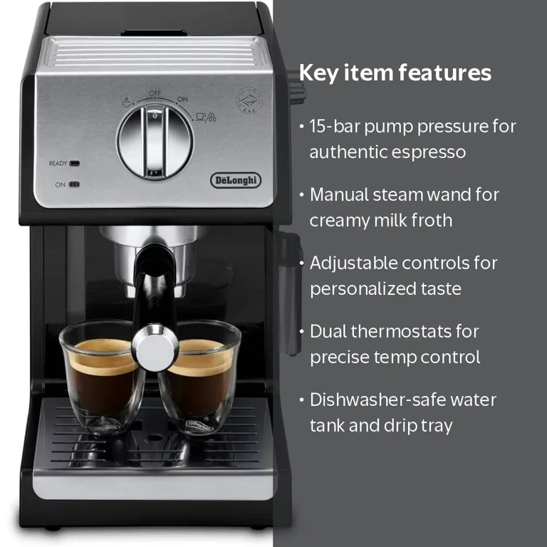De'Longhi, Espresso and Cappuccino Machine, ECP3220, 15-Bar Pump