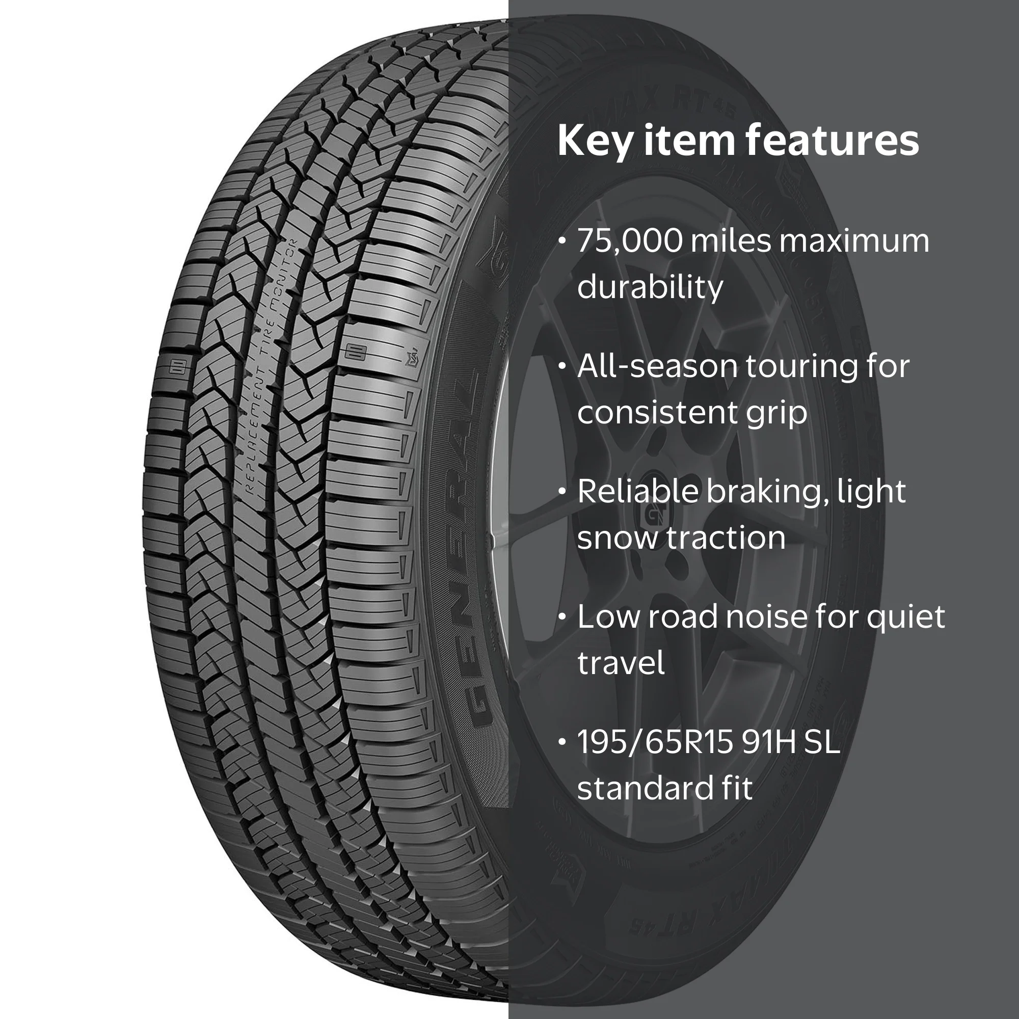 General AltiMAX RT45 All Season 195/65R15 91H Passenger Tire
