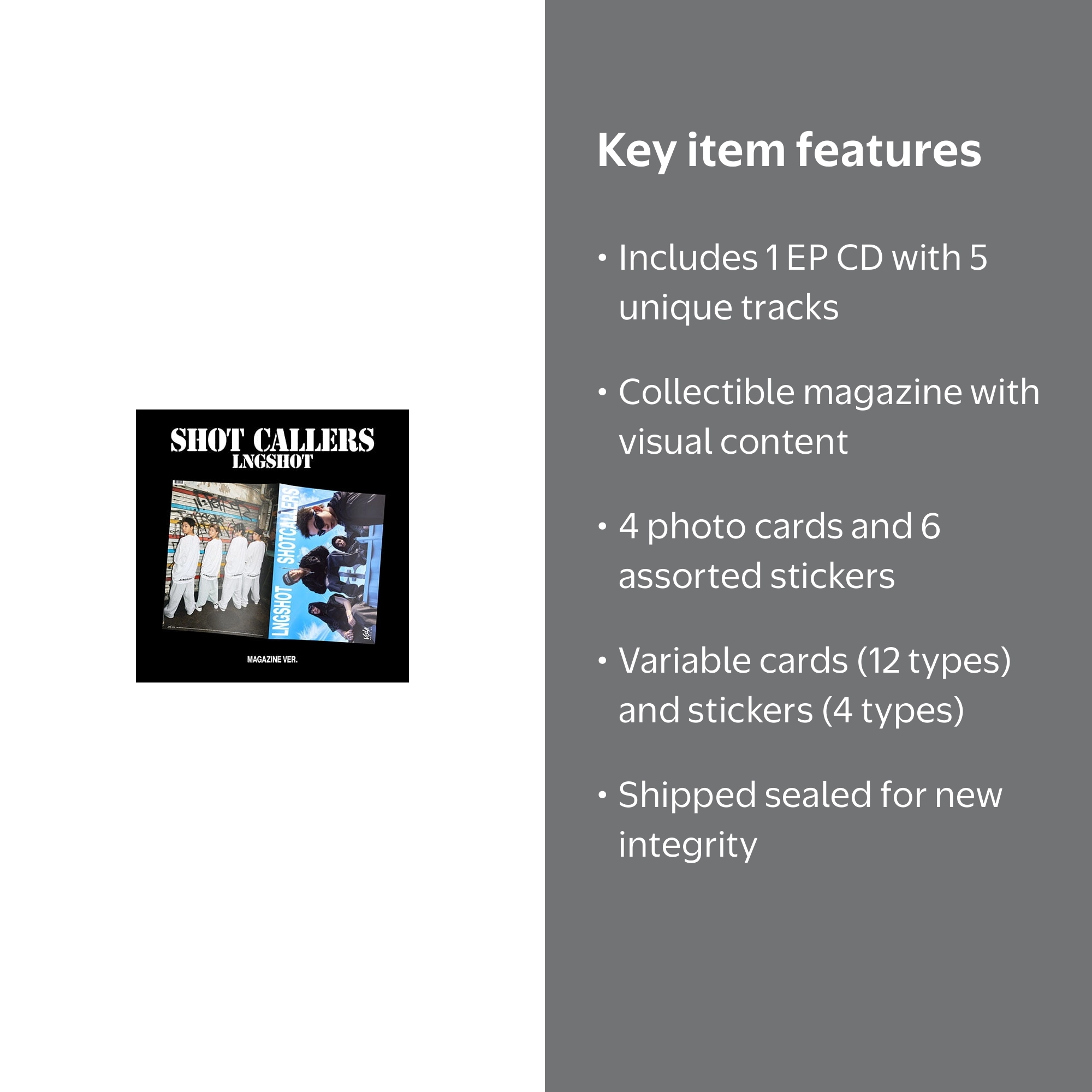 LNGSHOT - [SHOT CALLERS] EP Album MAGAZINE Version - Walmart.com
