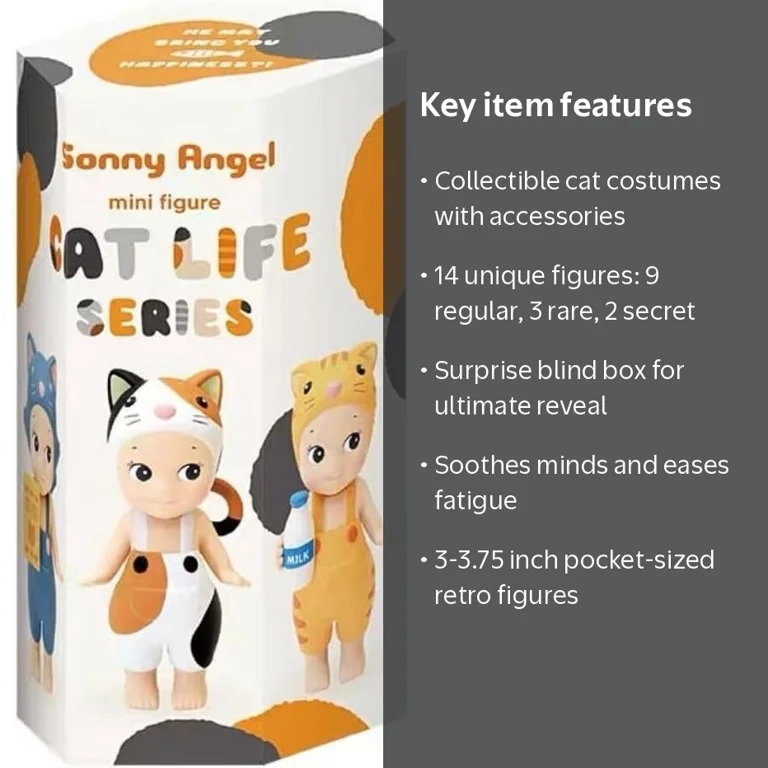 Sonny Angel Cat Life Series, Mini Toy Figures, Collectible Blind