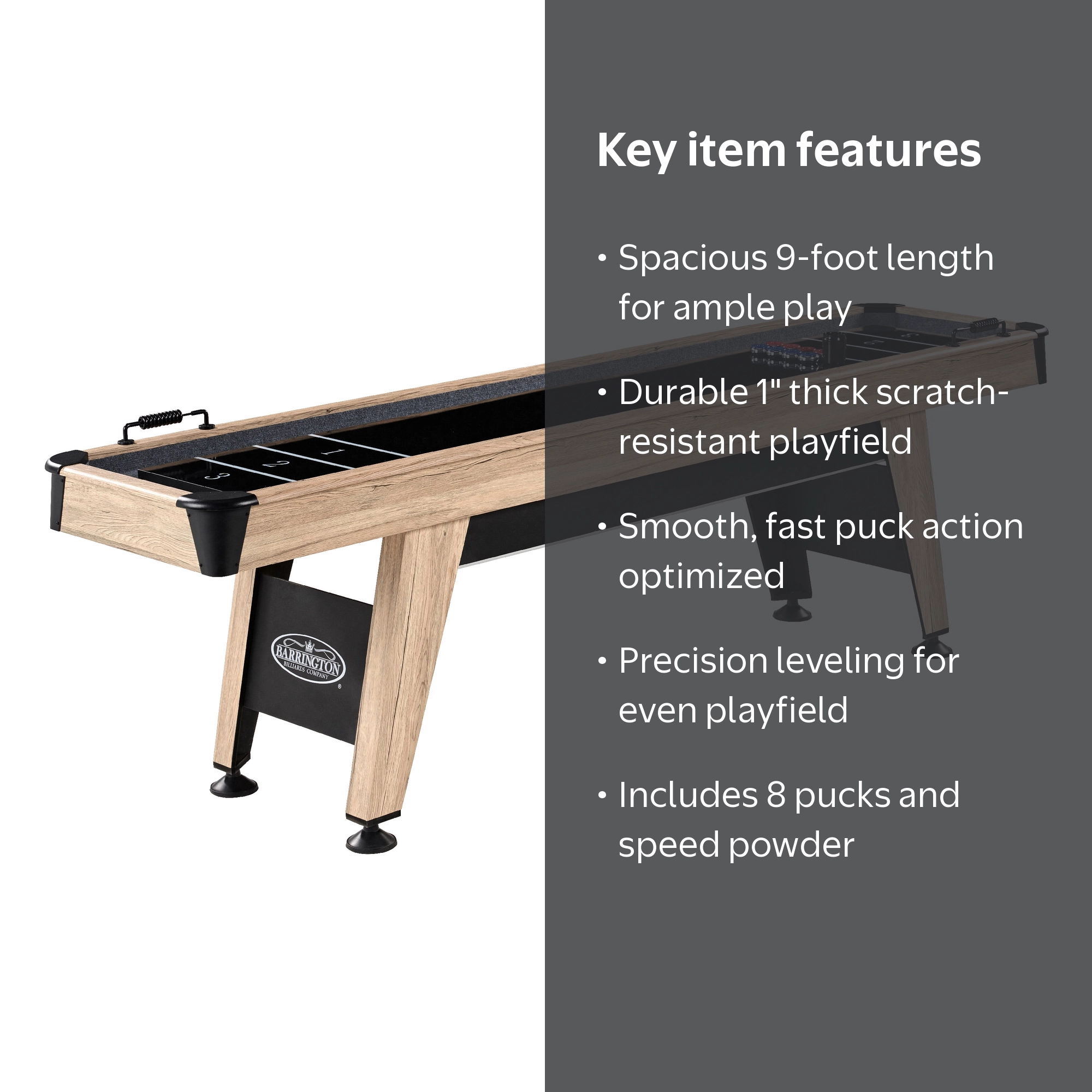 Barrington Billiards 9ft Wentworth Shuffleboard Table - Walmart.com