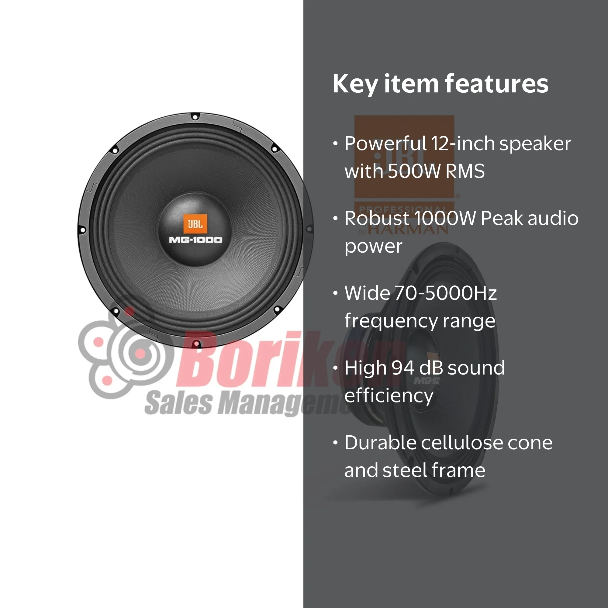 JBL SELENIUM RMS 4 ohm Mid-bass 12MG1000-4R 12