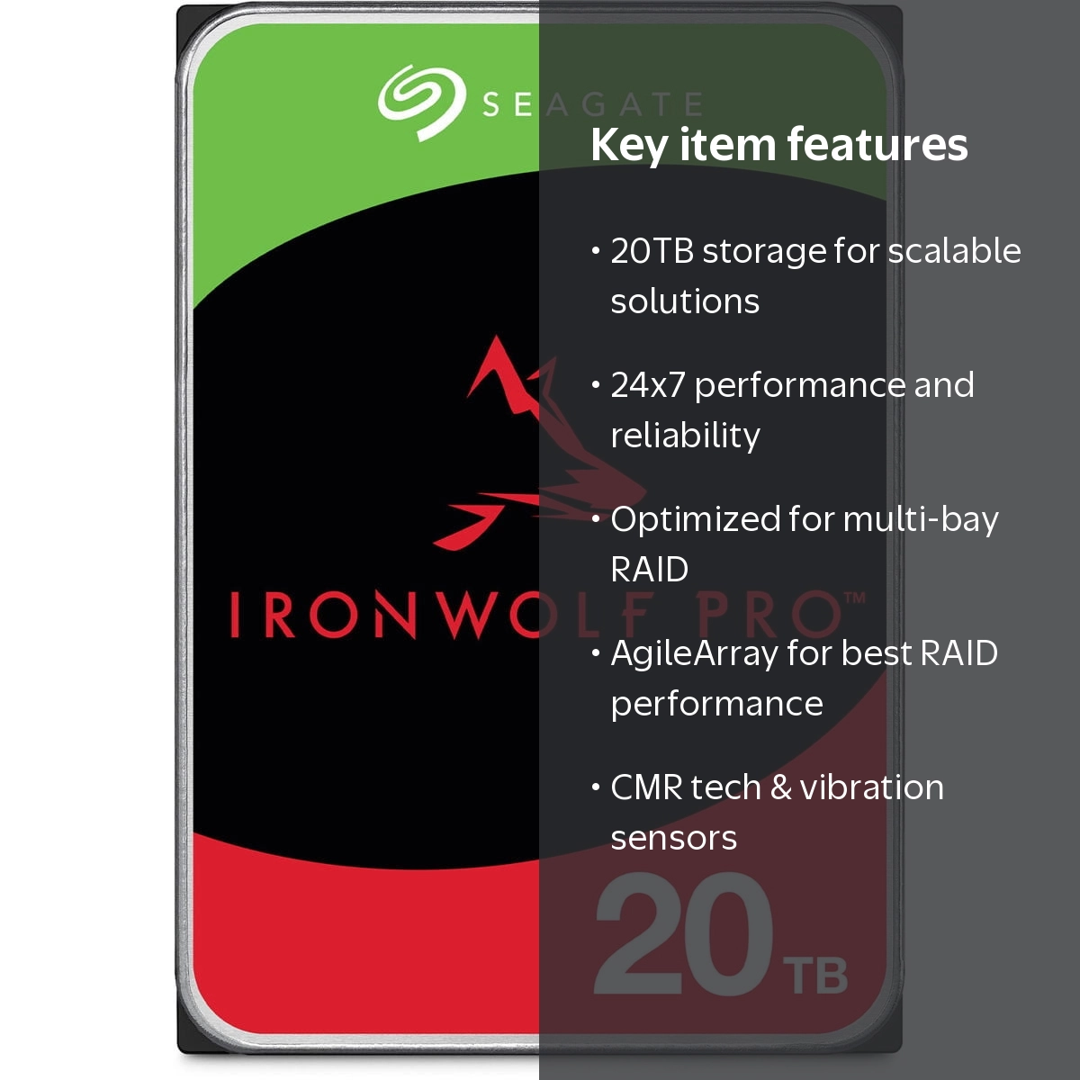 Seagate IronWolf Pro 20TB 7200 RPM 256MB Cache SATA 6.0Gb/s 3.5