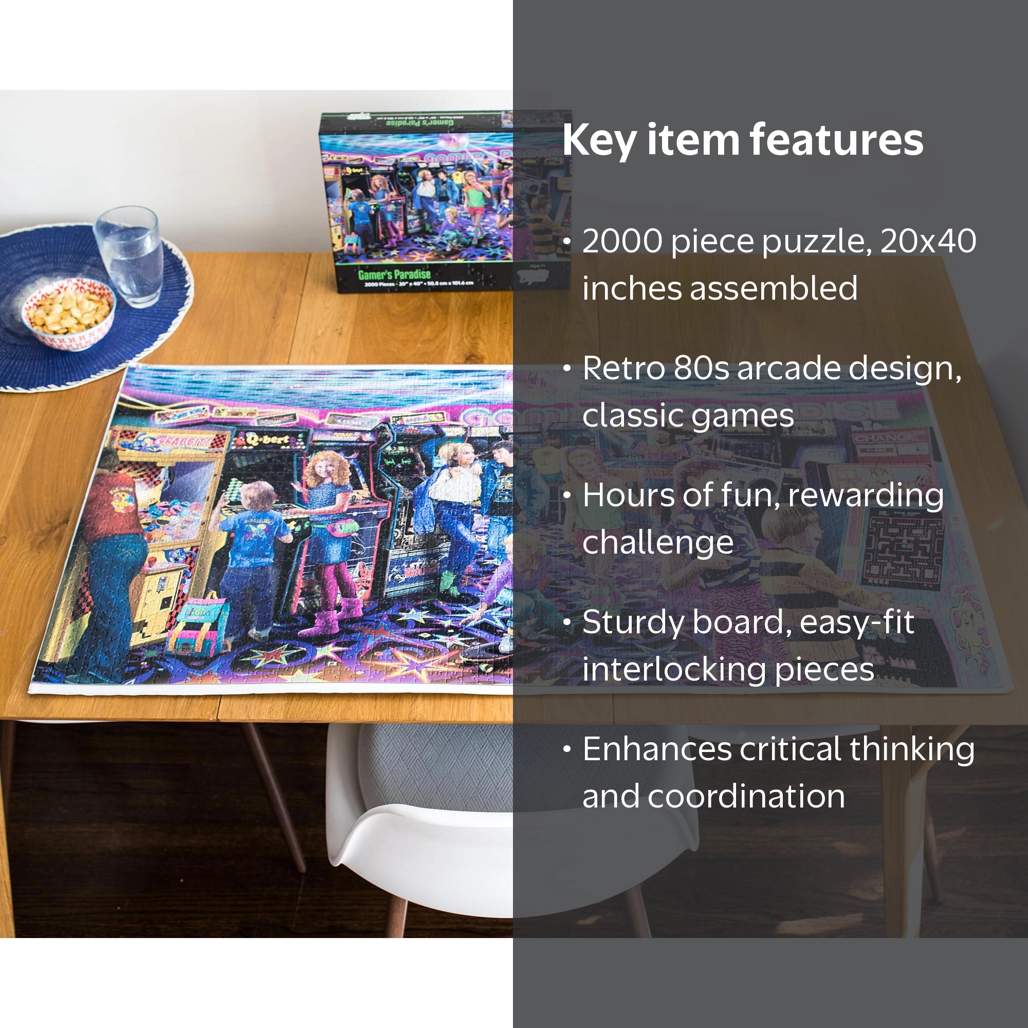 Toynk Toys Gamers Paradise '80s Retro Video Arcade 2000 Piece
