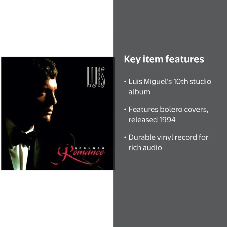 Luis Miguel - Segundo Romance - Latin Pop Music LP - Vinyl