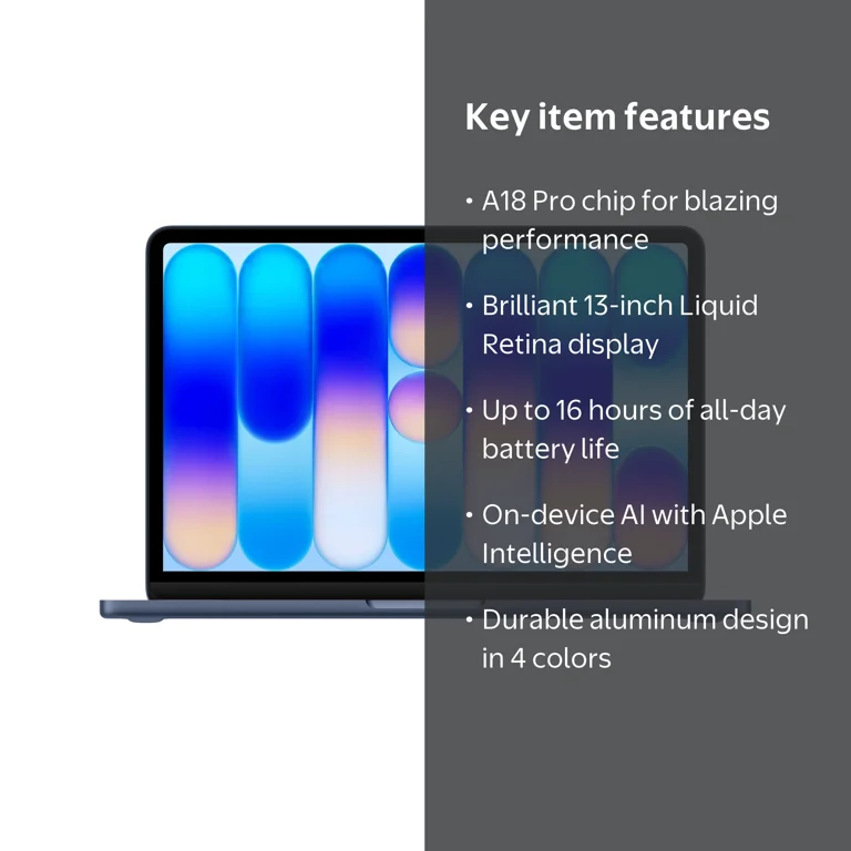 Open Box) Apple MacBook Neo 13-inch Apple A18 Pro chip with 6‑core