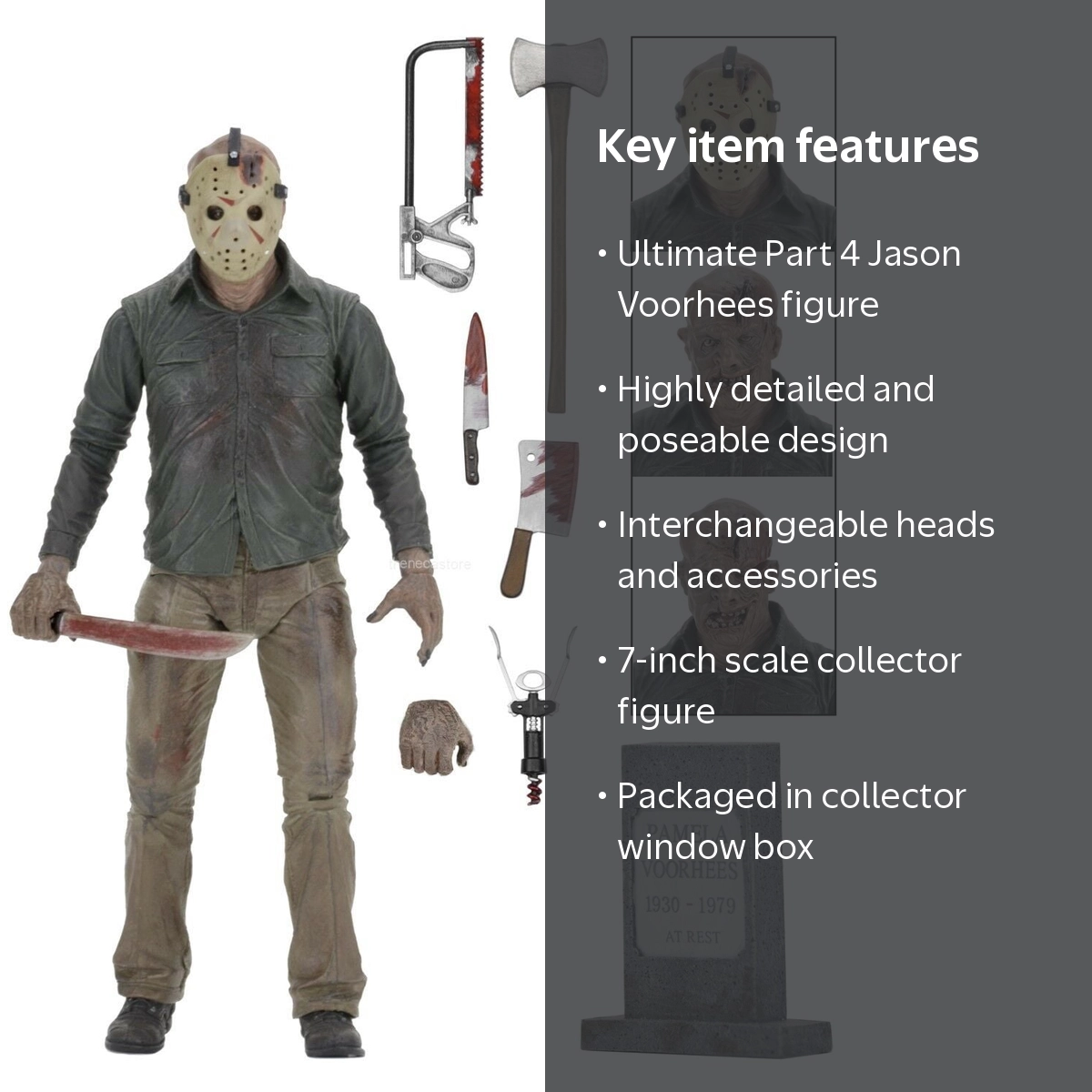 NECA, Friday the 13th Action Figure, Ultimate Part 4 Jason, 7 inch