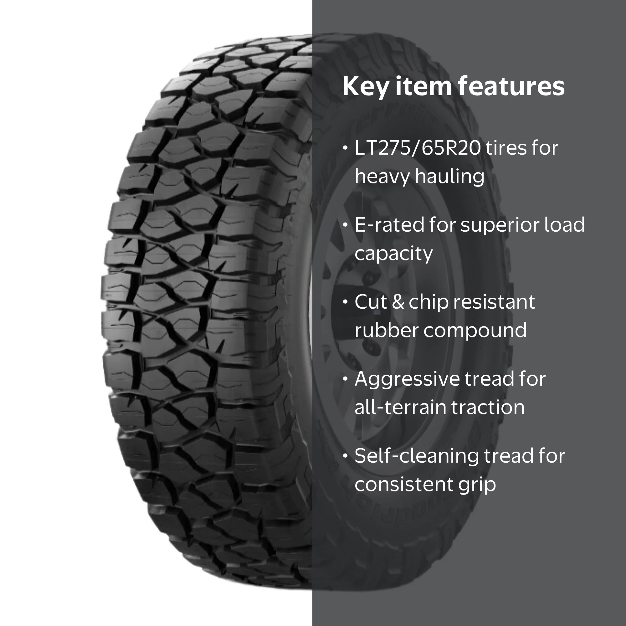 BFG HD-Terrain T/A KT LT275/65R20 126/123Q E - Walmart.com