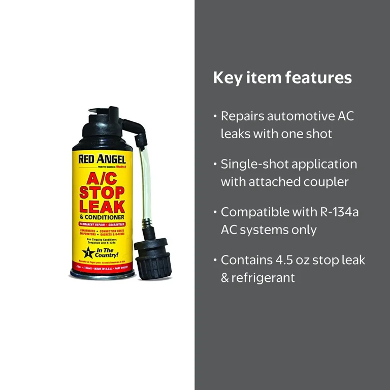 Red Angel, A/C Stop Leak, 4.5 oz, R-134a System Repair - Walmart.com
