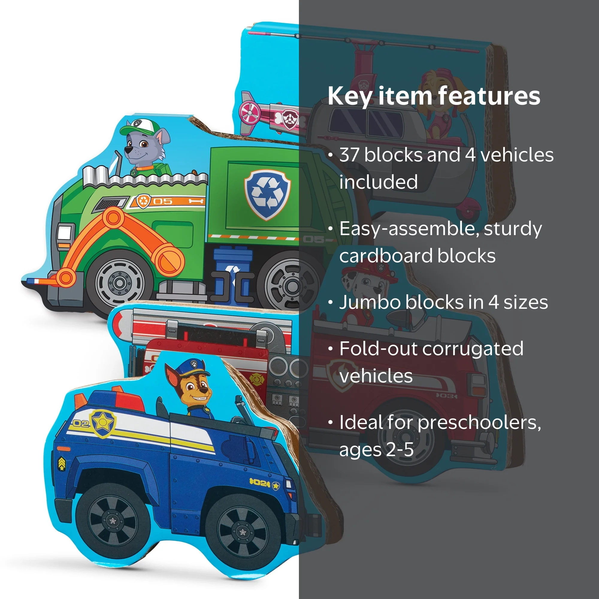 Melissa & Doug PAW Patrol Jumbo Cardboard Blocks (41 Pieces