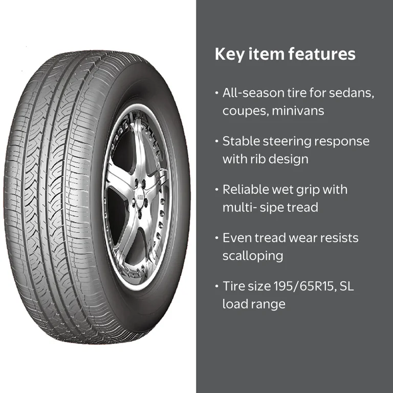 Forceum, Ecosa all season tire, 195/65R15, 91H, Black - Walmart.com