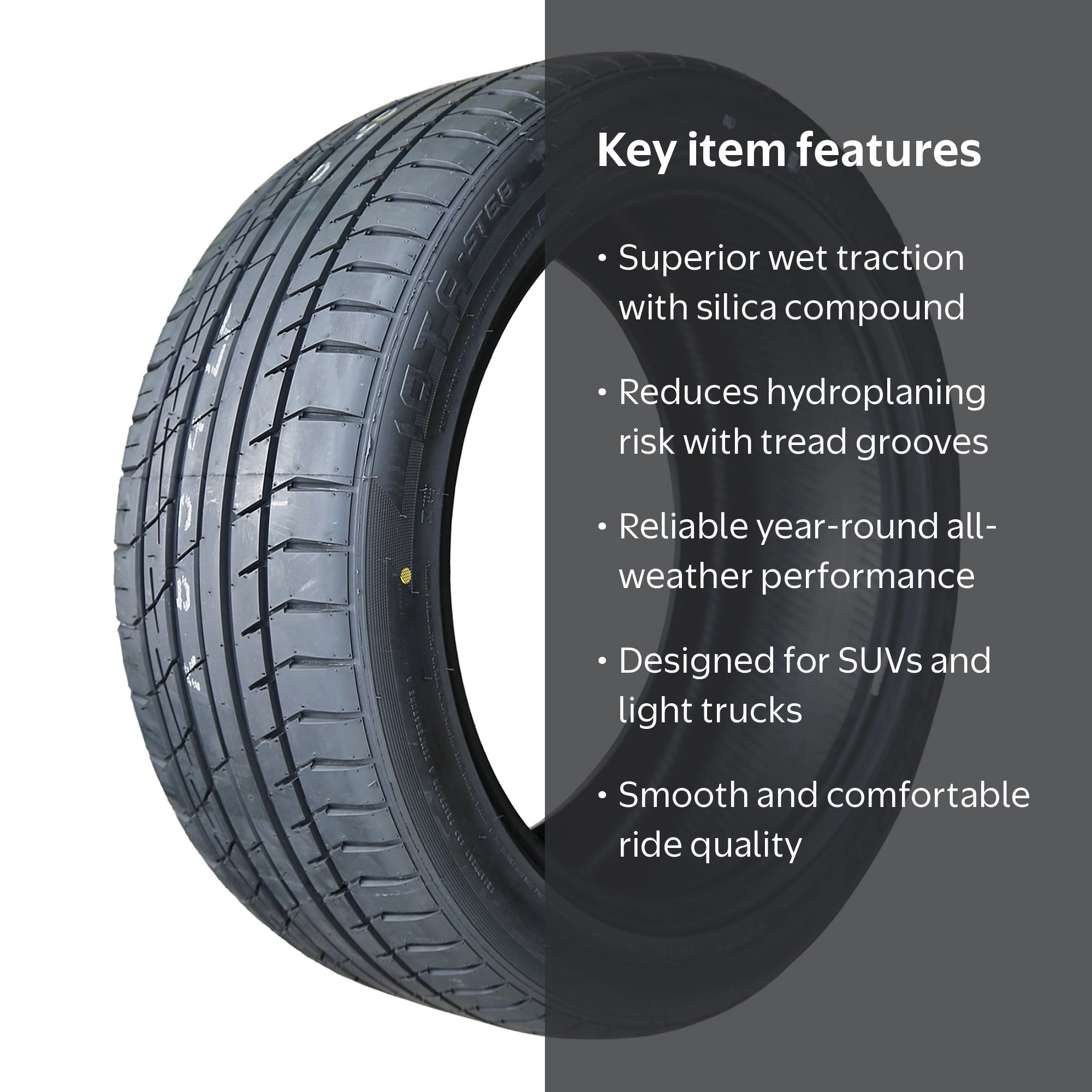 Accelera, All Season Passenger Tire, 265/55R19, 109V, Black