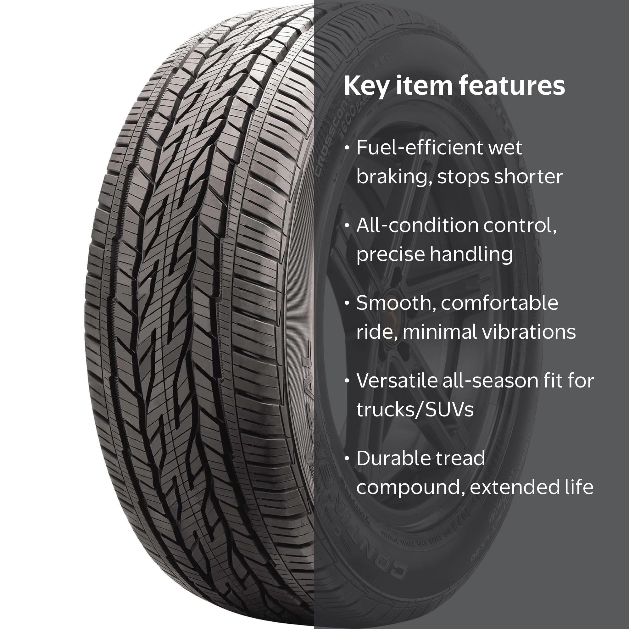 Continental, CrossContact LX20, 255/45R22XL 107V All-Season Tire