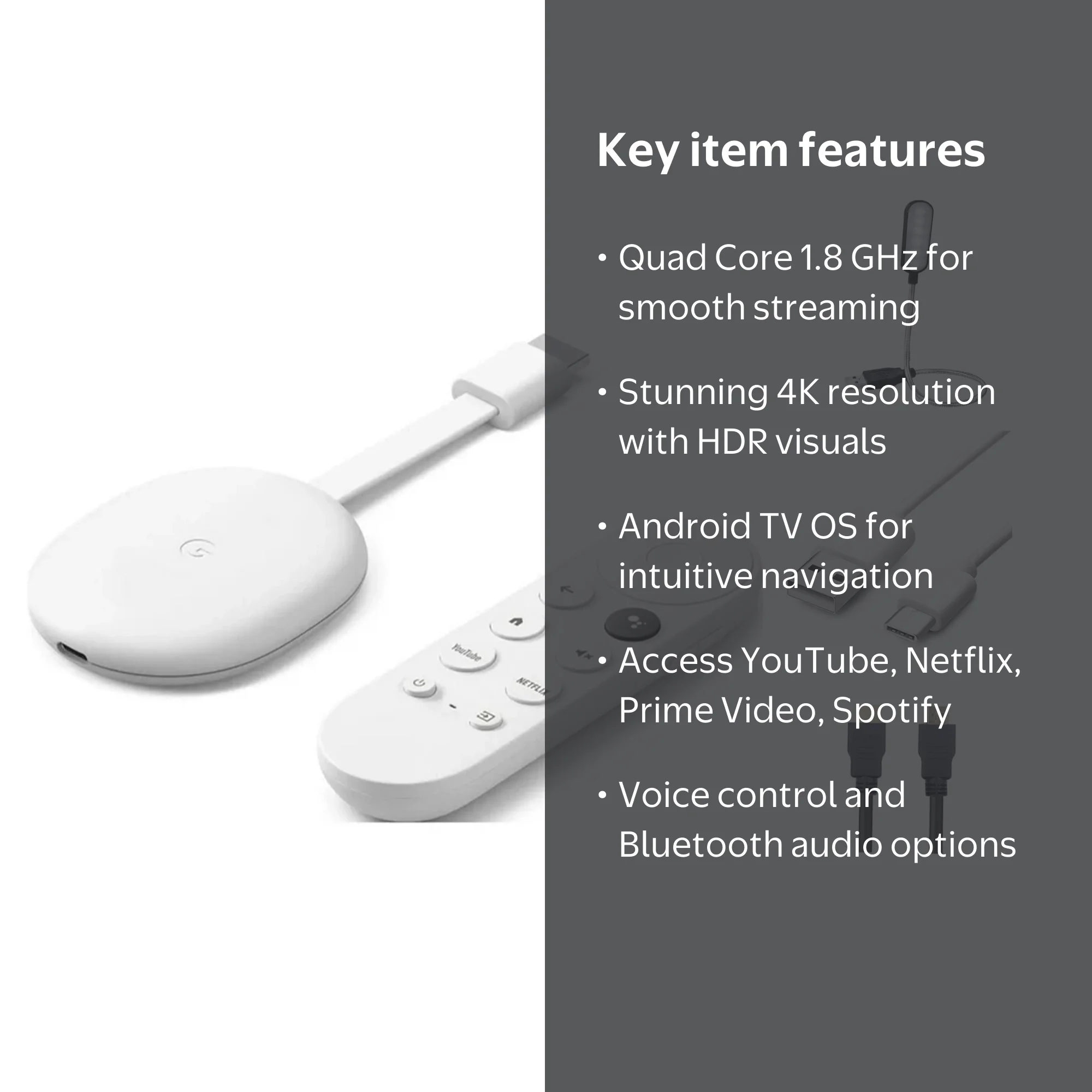 Chromecast with Google TV 4K 新品未開封 未開封 Chromecast with Google TV 4K Google 【公式通販】