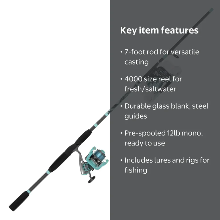 Tsunami N Ready Spinning Rod 7 - Inshore Fishing Tackle - Walmart.com