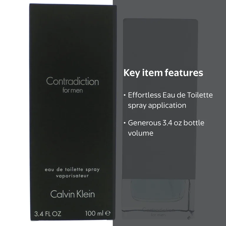 Calvin Klein Contradiction Perfume for Men - 3.4 oz Eau De