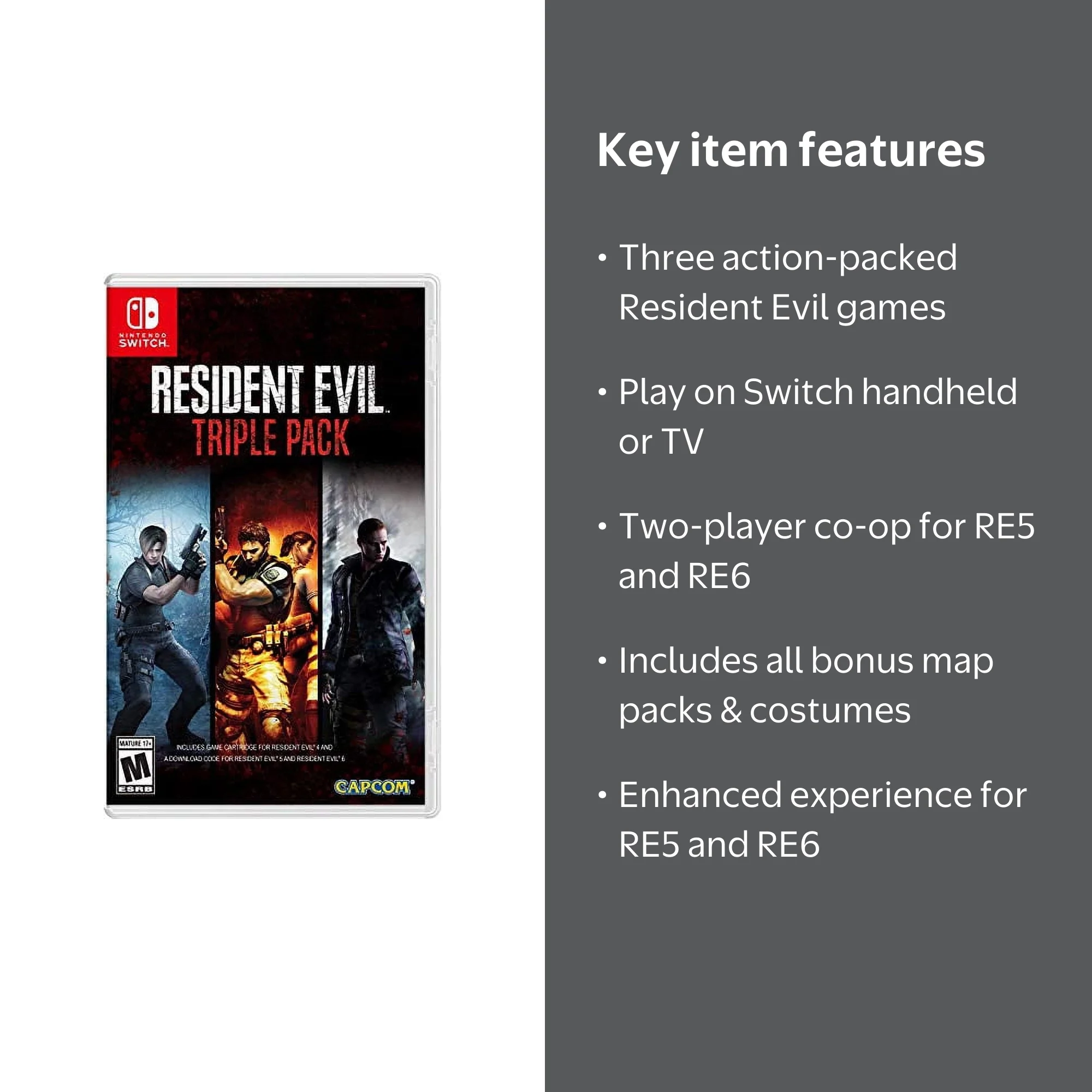 Capcom's Resident Evil Triple Pack - Nintendo Switch, Zombie