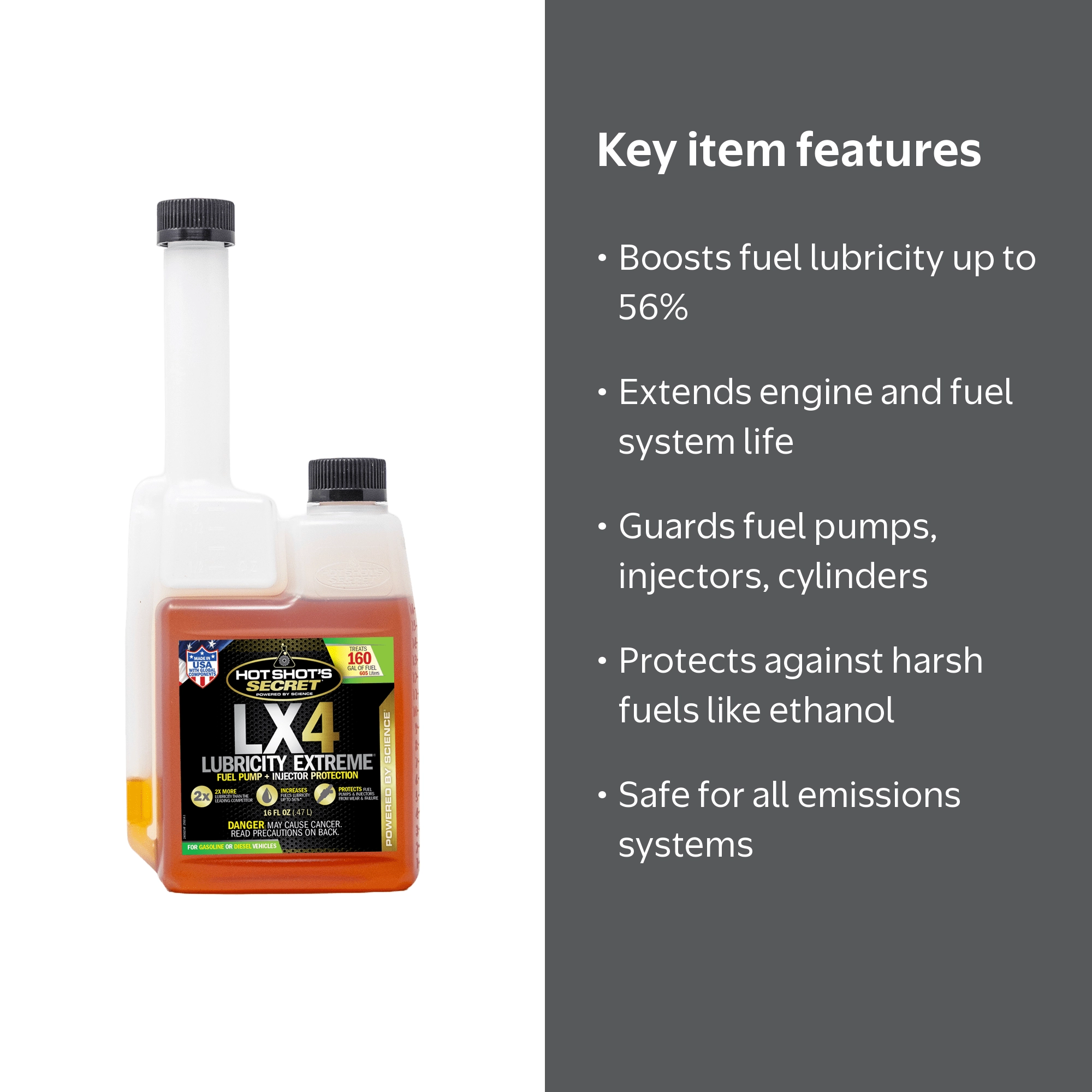 Lubrication Specialties, Fuel Additive, LX4 16 oz, Engine