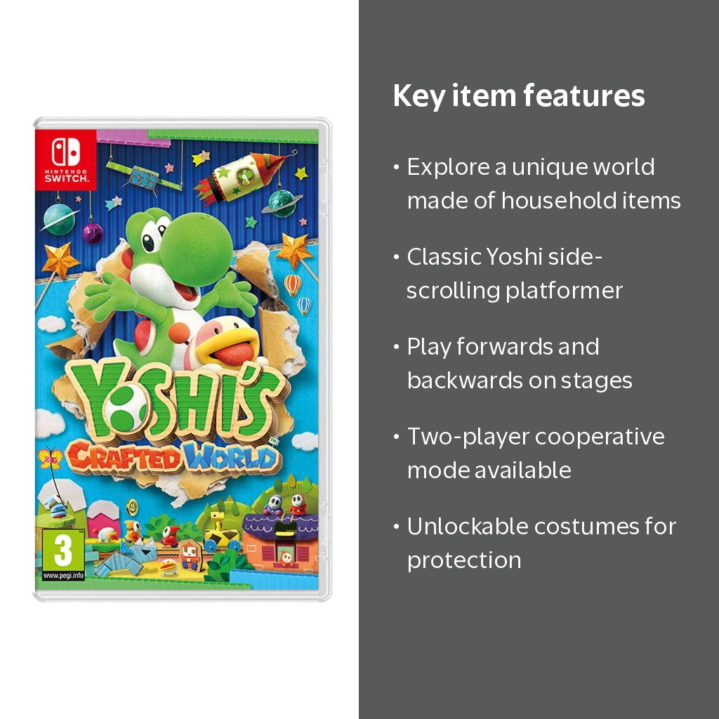 Nintendo, Yoshi's Crafted World, Black, for Nintendo Switch