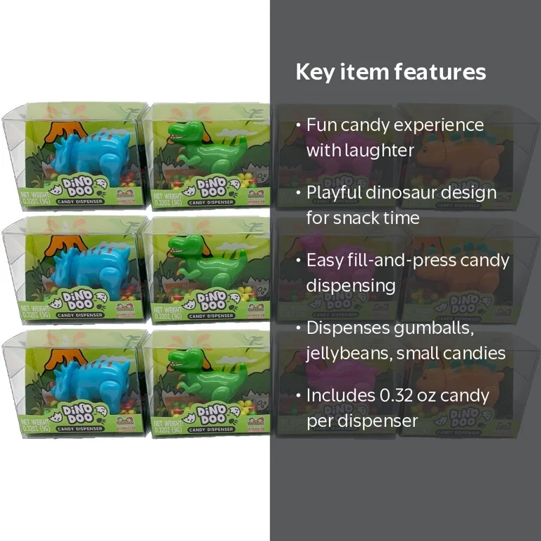 Mini Dino Doo Jurassic Droppings Candy Dispenser .32 oz. - Walmart.com