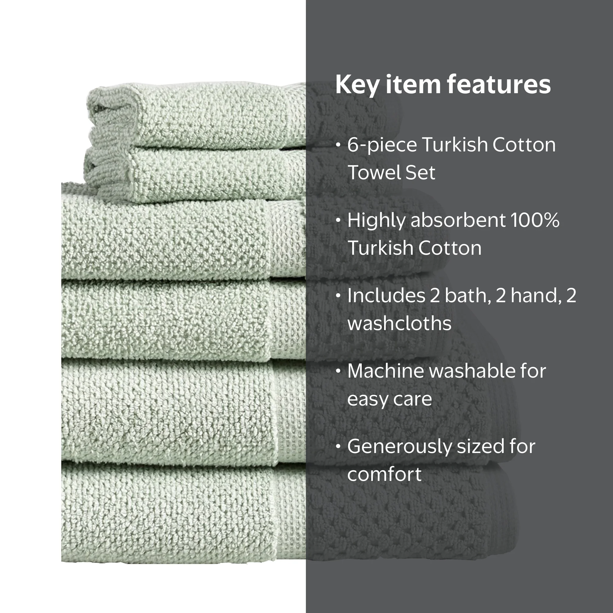 Lintex Linens Diplomat 6-Piece Turkish Cotton Towel Set by Espalma