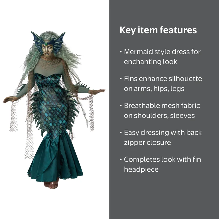sirenes dress Rubie's Costume Co Women's Sea Siren Costume, Blue, X-Small : Clothing, Shoes & Jewelry The length is carefully curated to strike the ideal balance How to Unlock Sirene's Dress