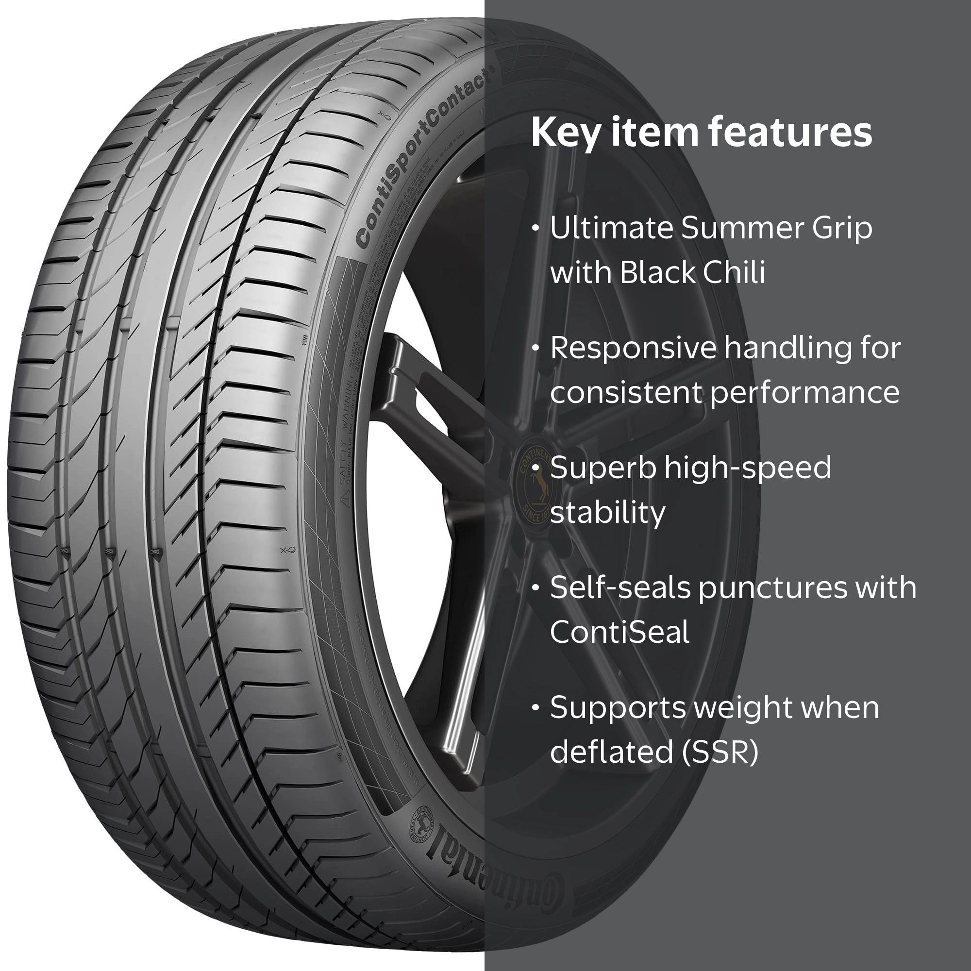 コンチネンタル コンチスポーツコンタクト5 255/35R19 Continental ContiSportContact 5 Summer 255/35R19 96Y XL Passenger