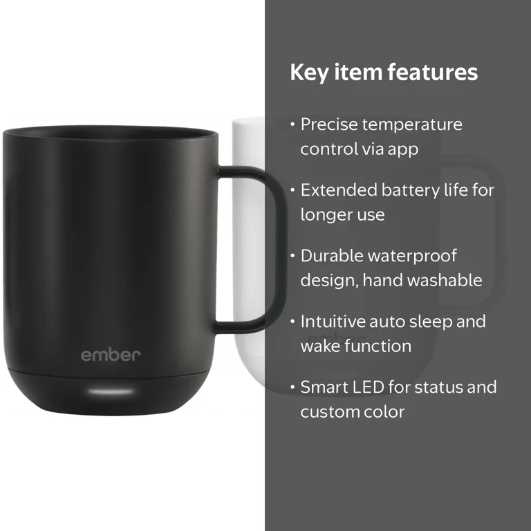Ember - 10 oz Temperature Controlled App Enabled Smart Coffee Mug Ember - 10 oz Temperature Controlled App Enabled Smart Coffee Mug