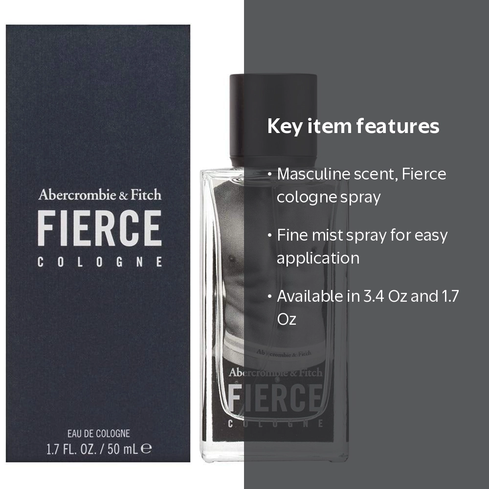 Abercrombie and Fitch, Cologne for Men, 1.7 oz, Fierce Eau De