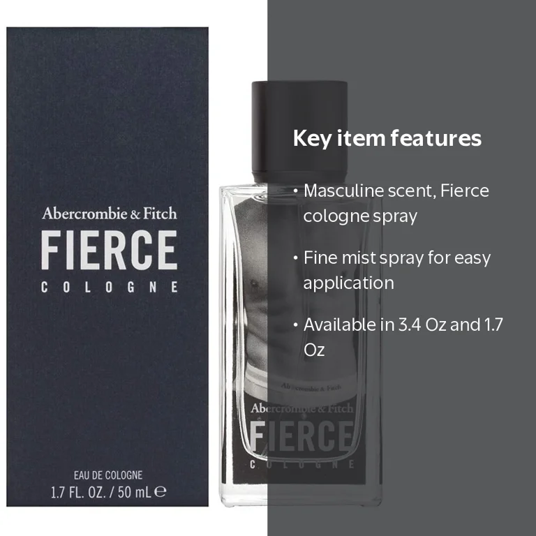 Abercrombie and Fitch, Cologne for Men, 1.7 oz, Fierce Eau De