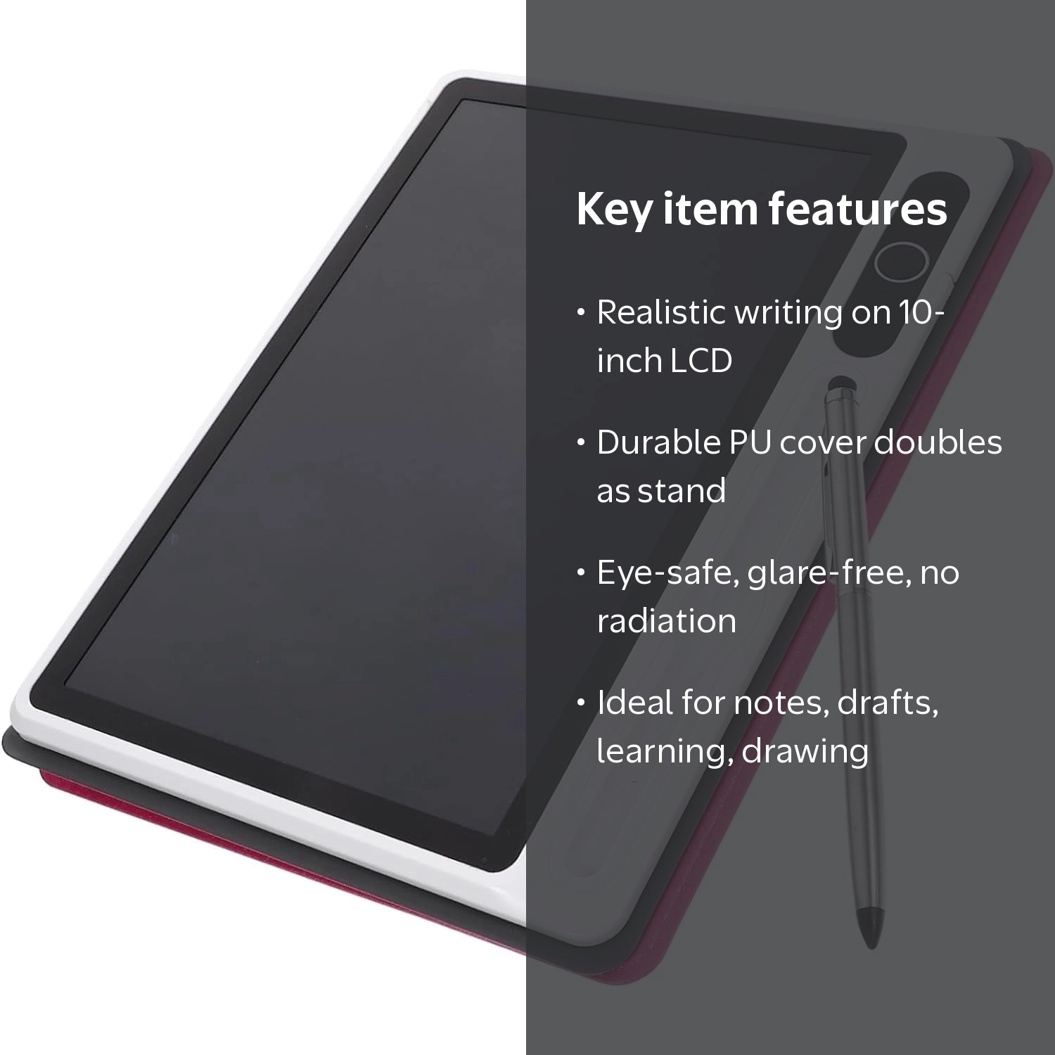Kapasocap, Digital Notepad, 10 Inch LCD Writing Tablet, Blue