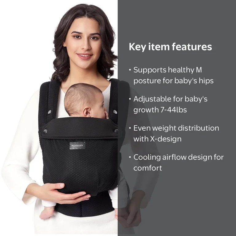 Momcozy Breathable Mesh Baby Carrier, Ergonomic and Lightweight