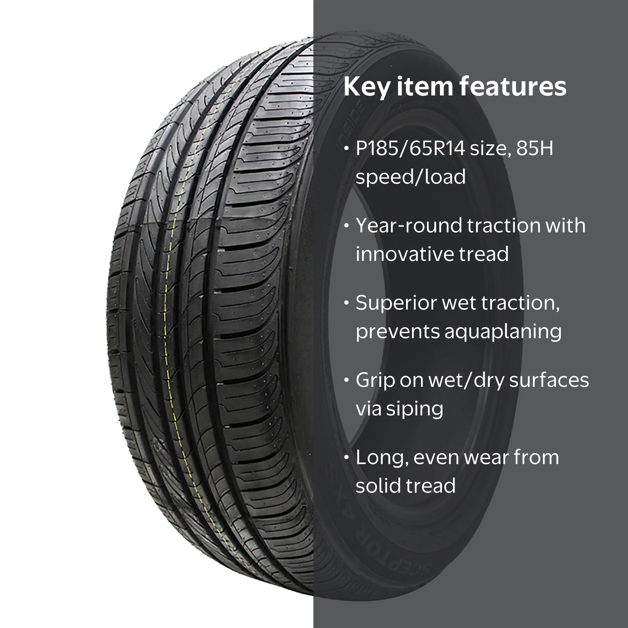 Sceptor 4XS All Season 185/65R14 85H Tire - Walmart.com