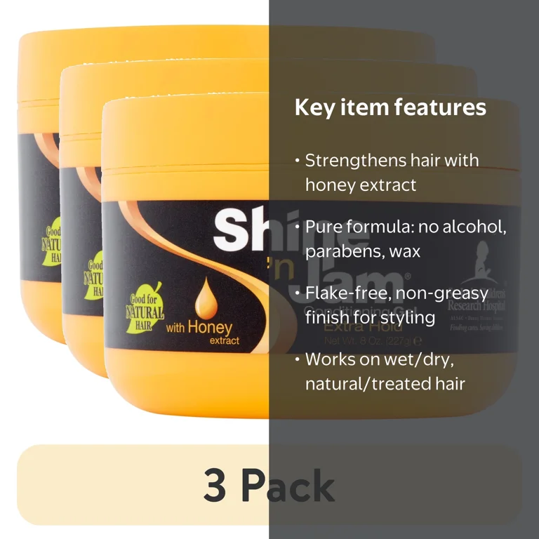 3 pack) Shine 'n Jam® Extra Hold Conditioning Styling & Braiding