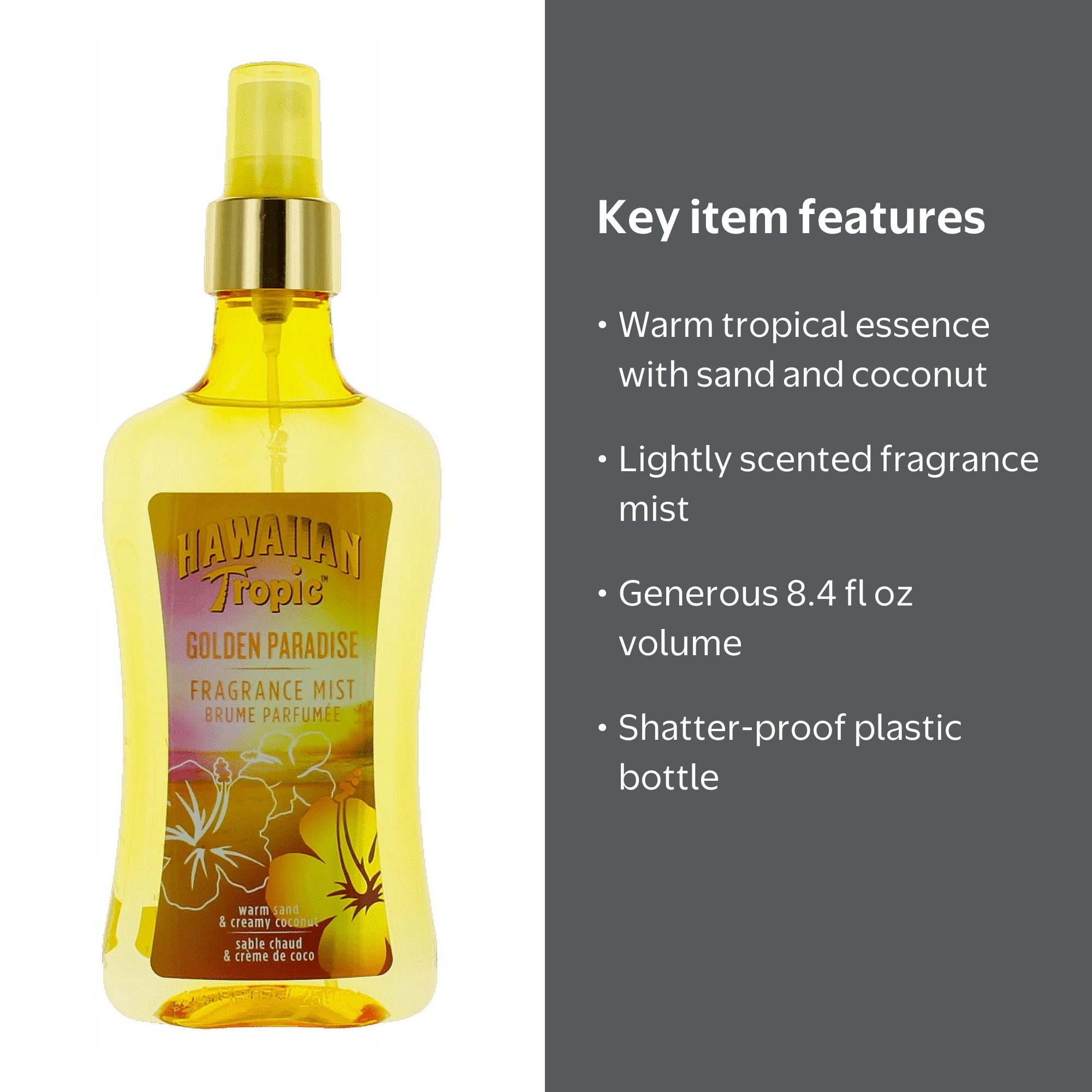 Hawaiian Tropic Body Fragrance Mist 8.4 oz Golden Paradise