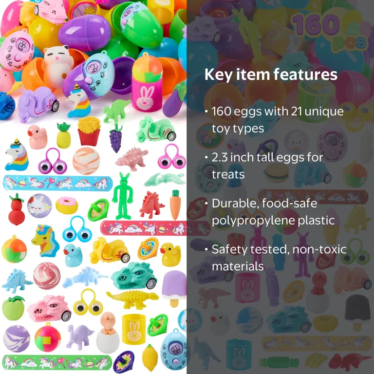 Joyfy, Prefilled Easter Eggs, 160 Pack, Multicolor - Walmart.com