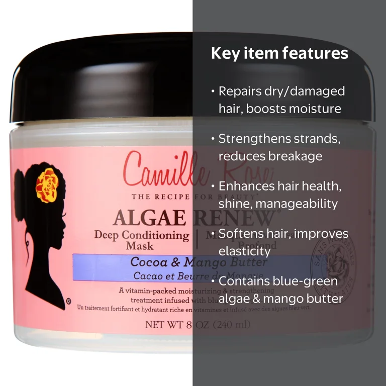 Camille Rose Algae Renew Deep Conditioner 8oz Moisturizing