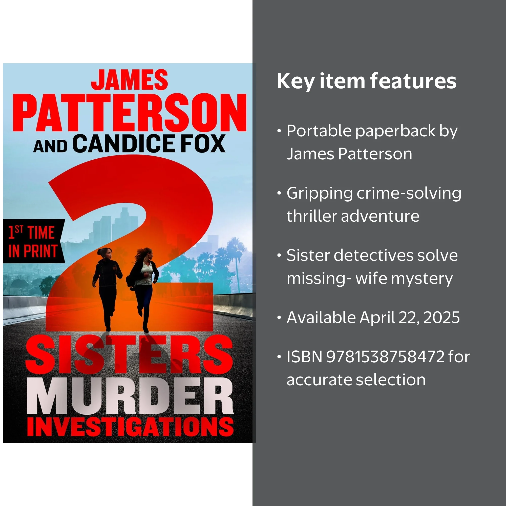 James Patterson, 2 Sisters Murder Investigations Thriller